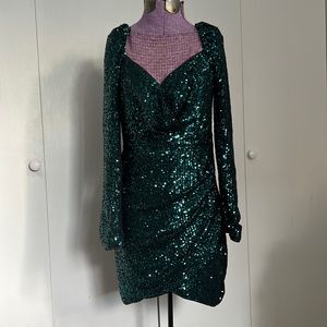 Fashionova Green Sequin Dress